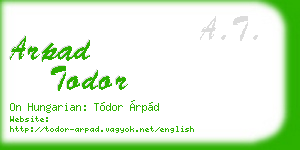 arpad todor business card